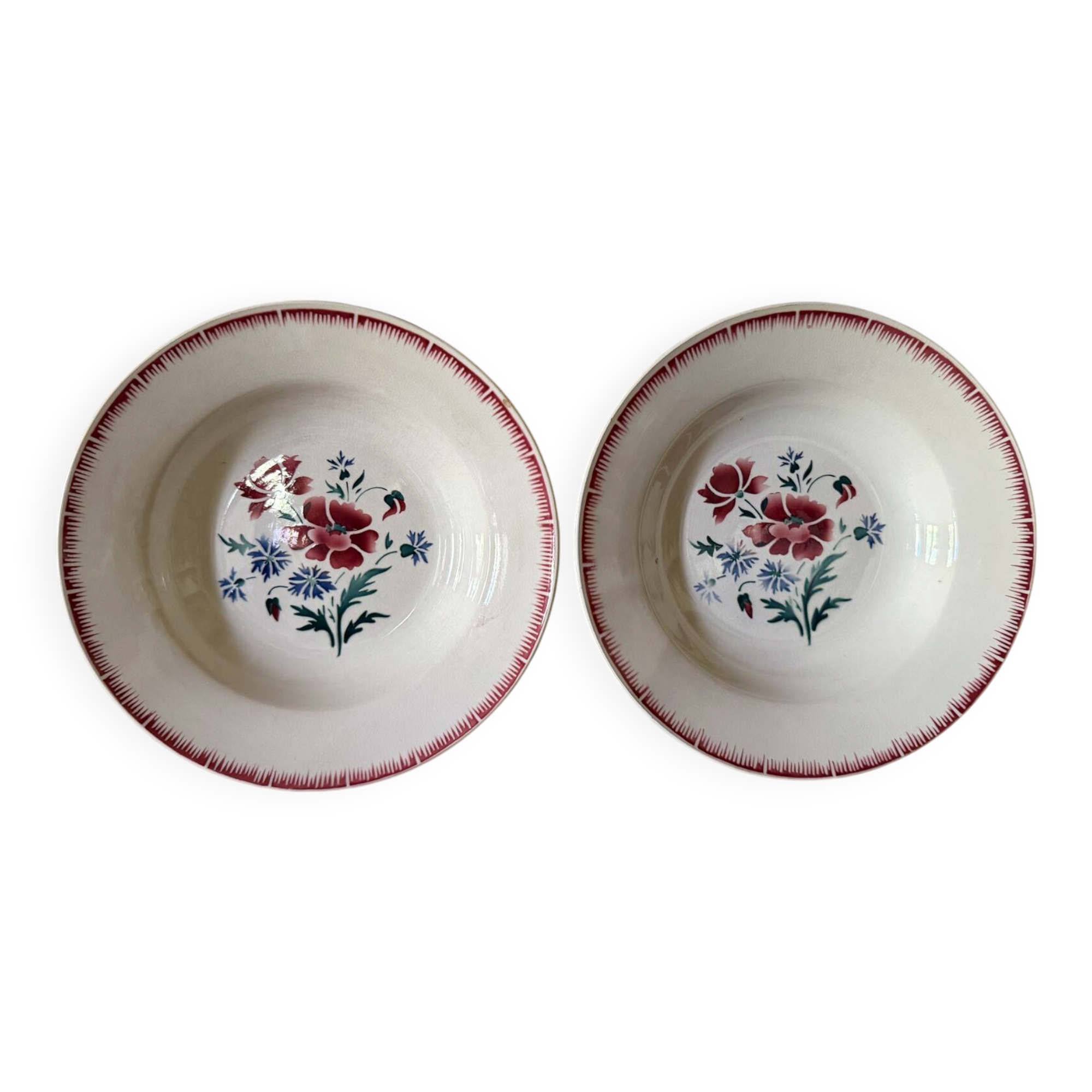 Deep plates from Digoin and Sarreguemines, Prairial model.
