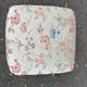 Pouf / Square vintage footstool with floral pattern – 70s Cottage style