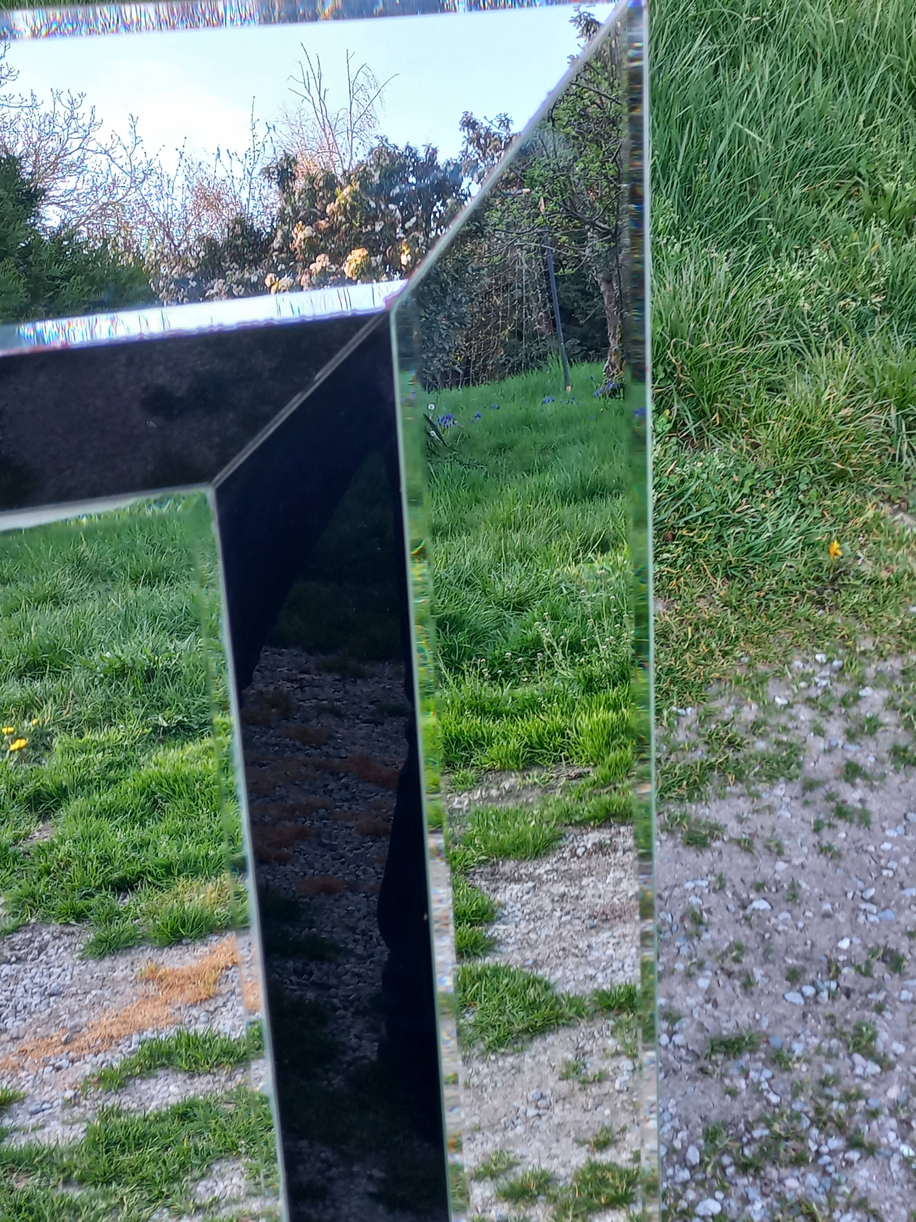 70s/80s design mirror made in Belgium