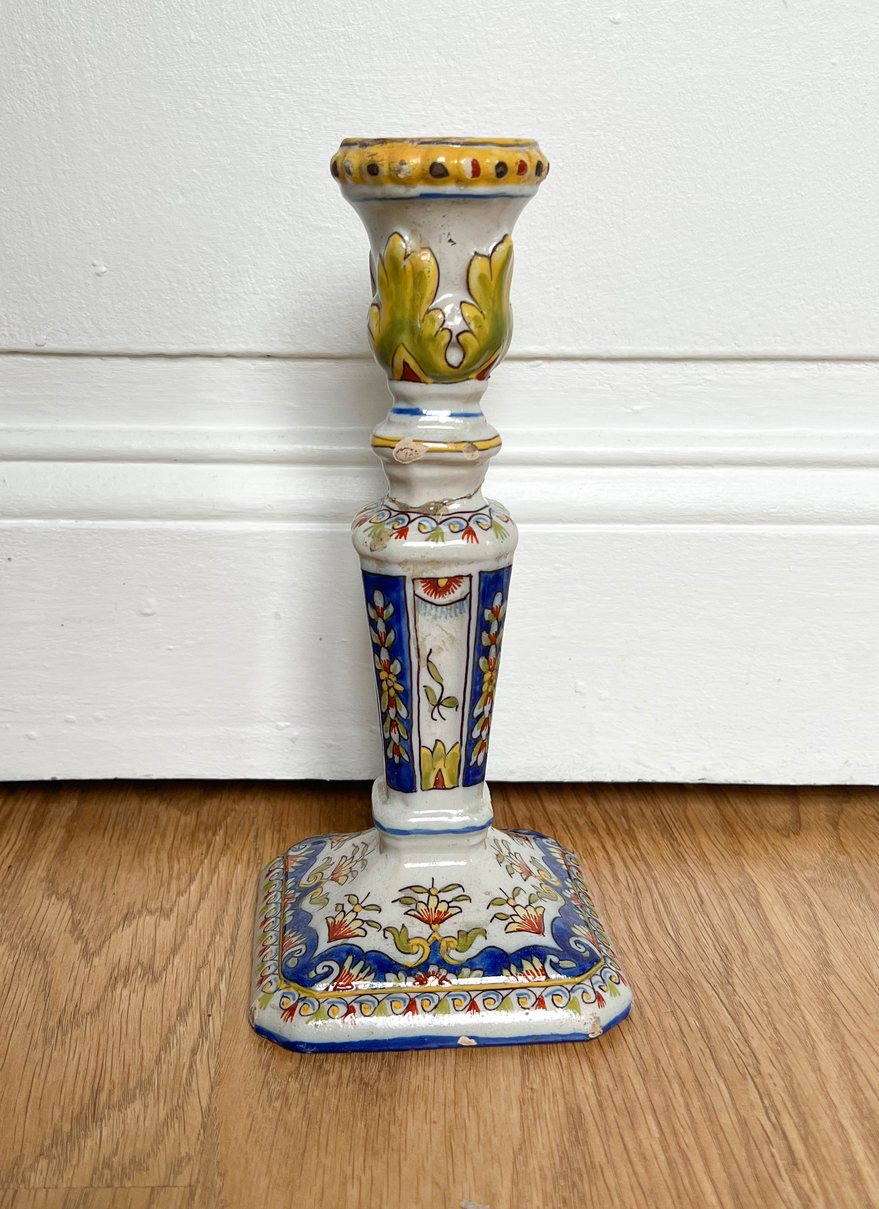 Colorful porcelain candle holder