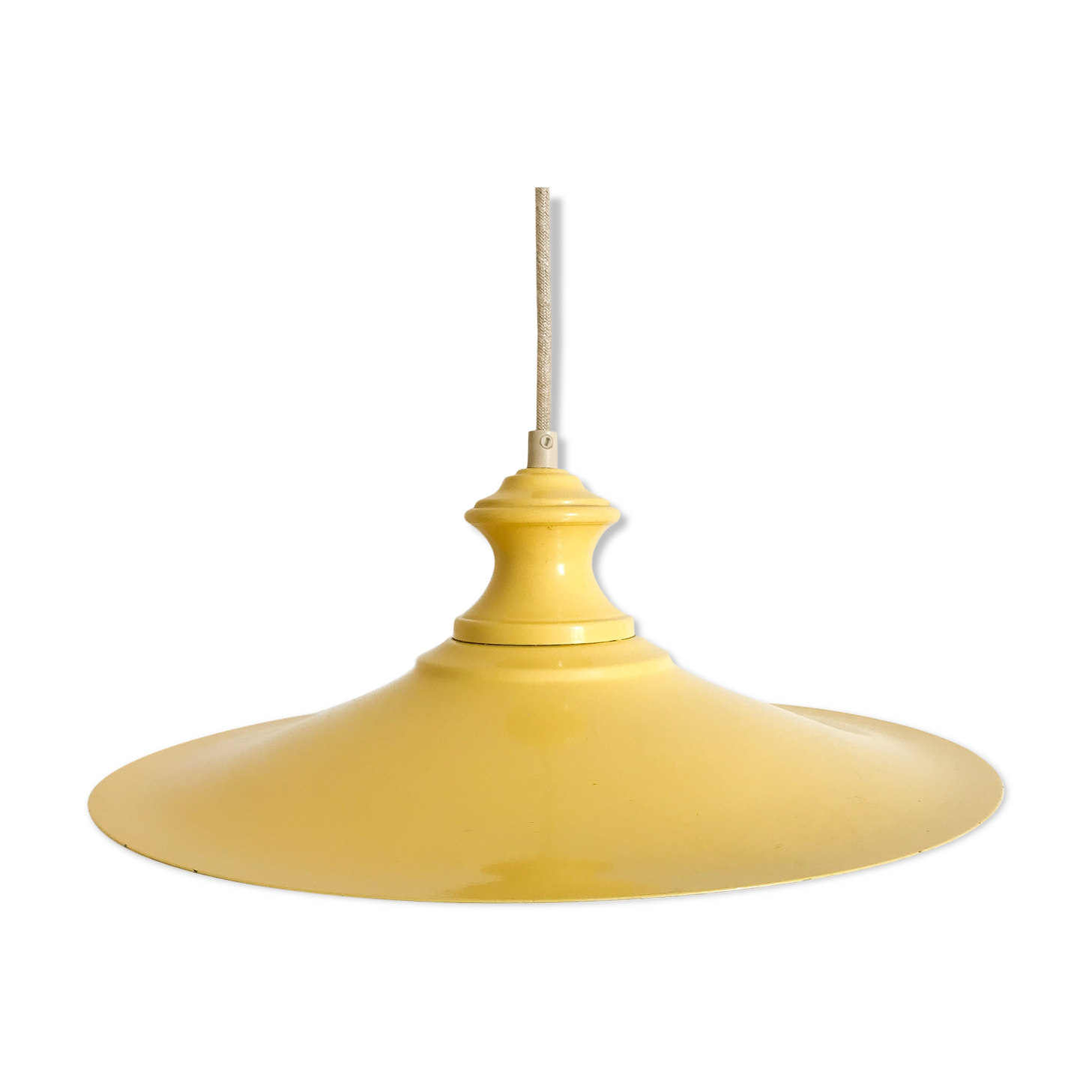Vintage pendant lamp yellow metal