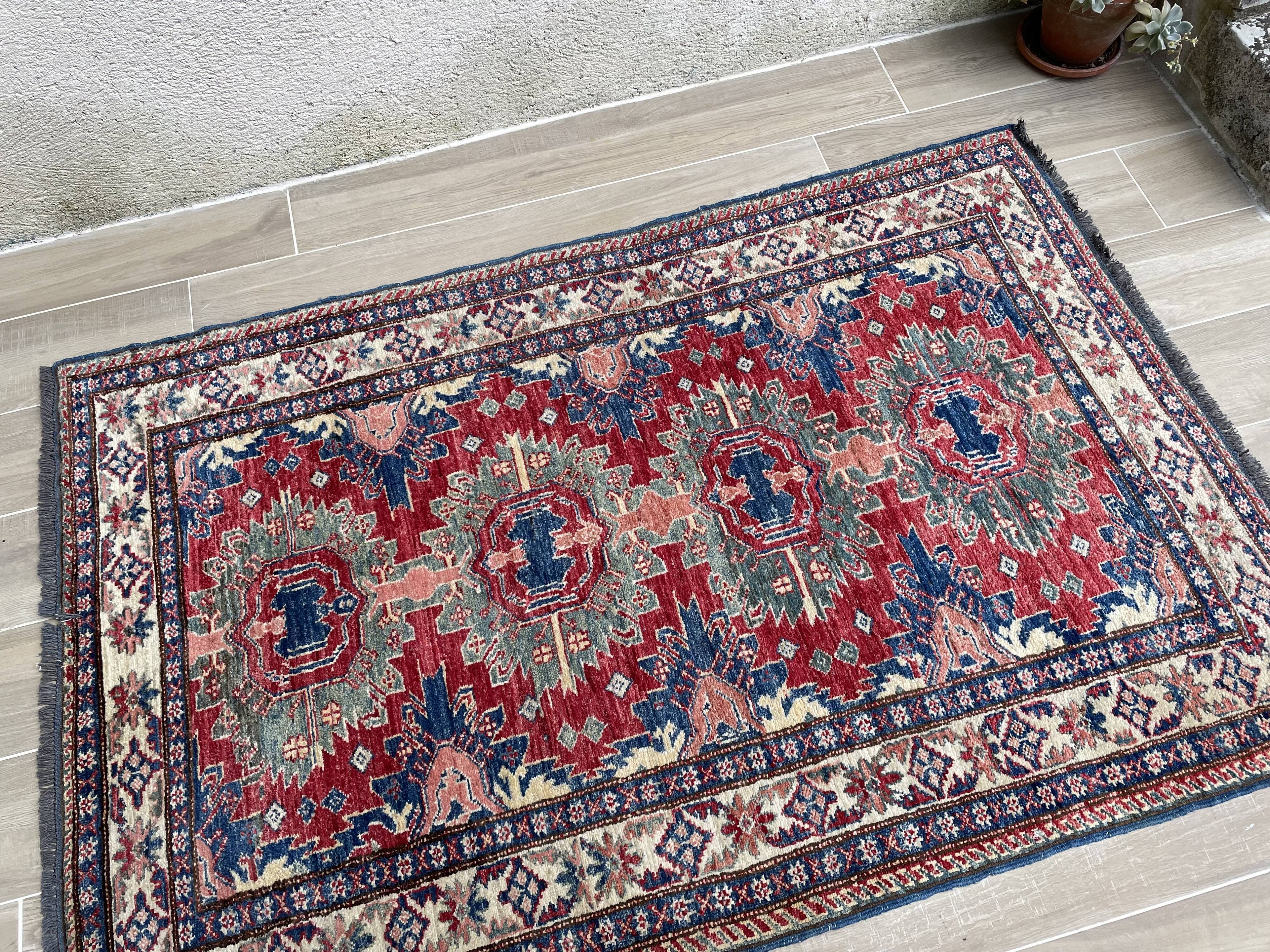 Carpet wool and silk 188x121cm