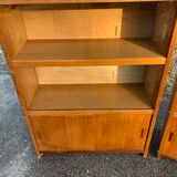 Pair of vintage glass shelves libraries