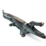 Vintage Brass Crocodile Nutcracker