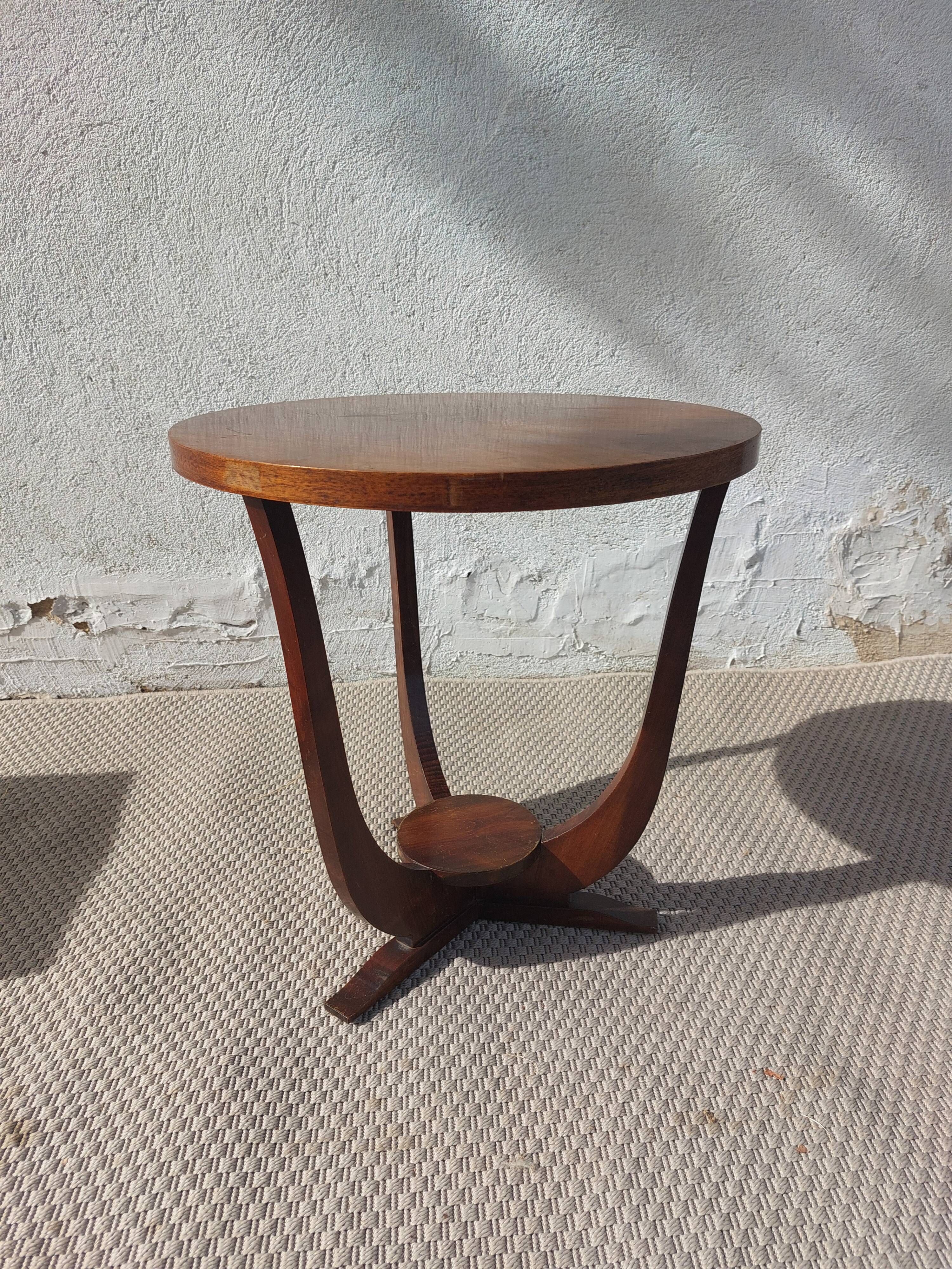 guéridon rond art déco, 3 pieds