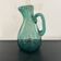 Carafe en verre soufflé bleuté
