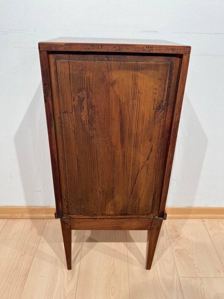 Biedermeier Pillar Cabinet in Cherry Veneer, 1820