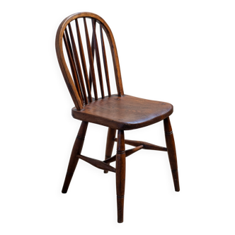 Early Charles Gibbons Windsor Chair in Elm, 1889 High Wycombe