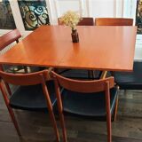 3 in 1 table with adjustable teak portfolio - “Révélation” model by Albert Ducrot - France, 1952