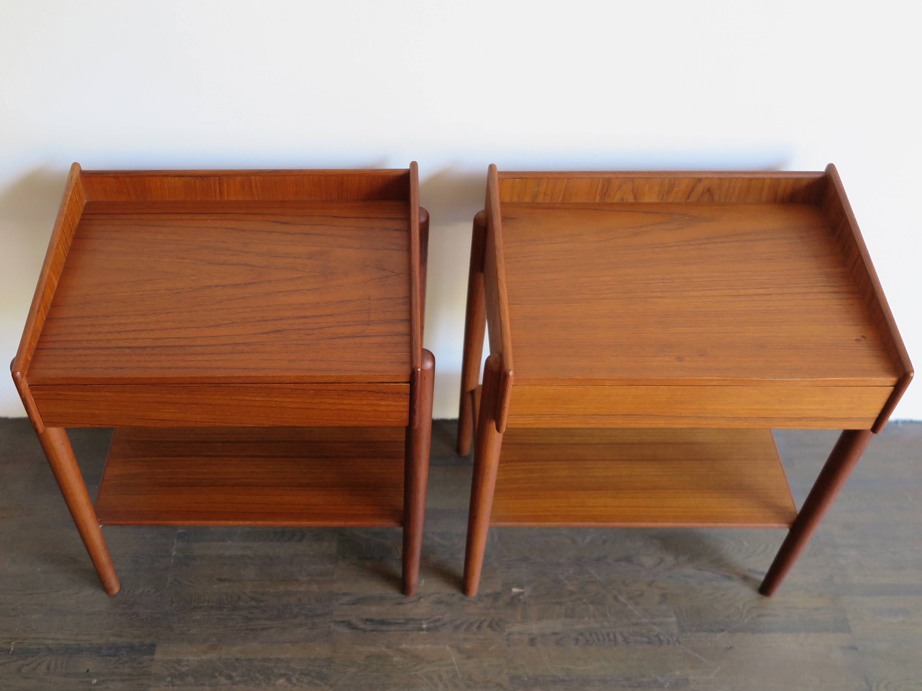 Børge Mogensen Scandinavian teak bedside tables 1950s