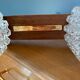 Vintage teak, brass and glass chandelier