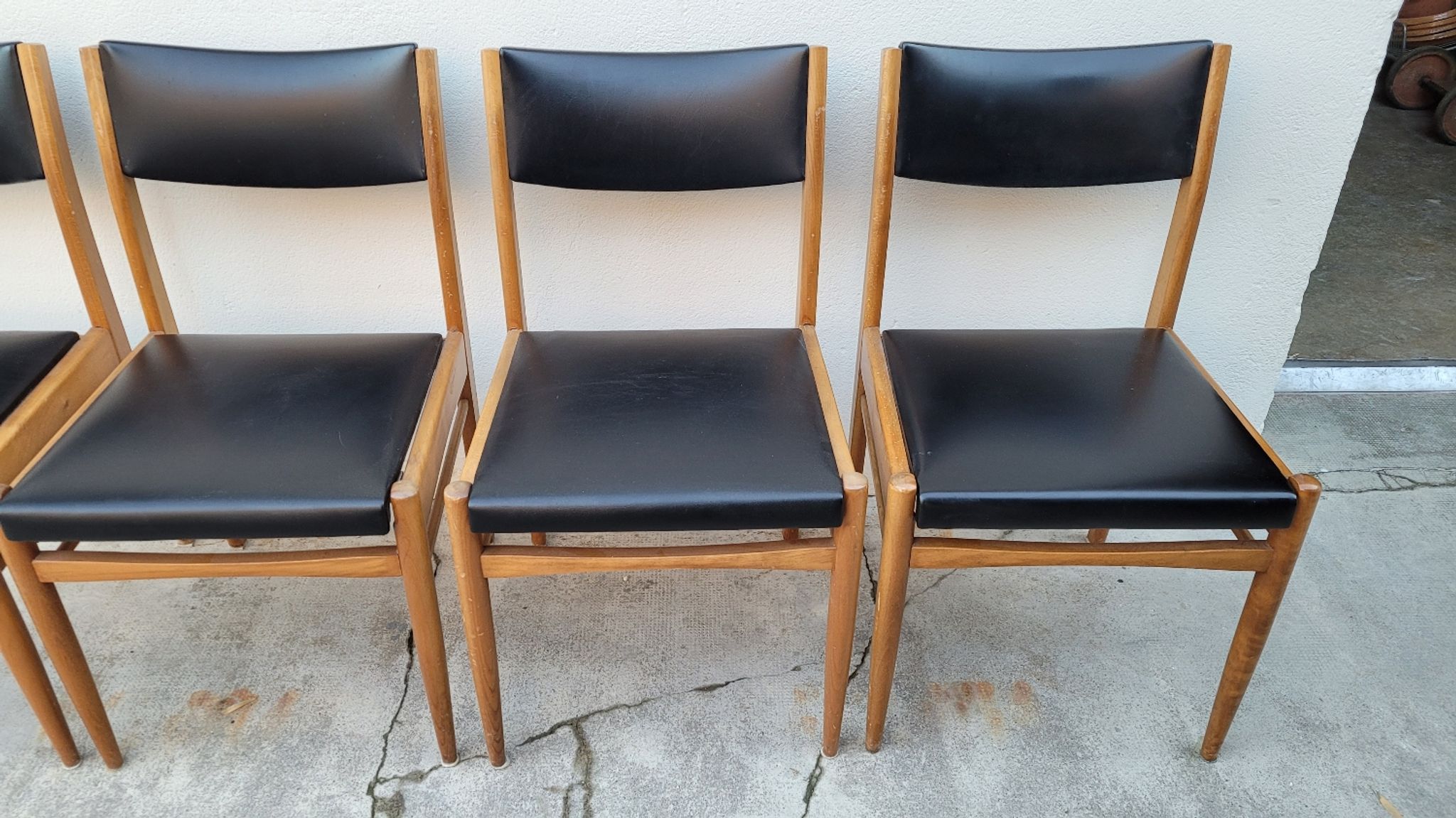 Série de 4 chaises scandinave vintage 1950