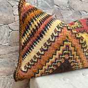 Housse de coussin Kilim berbère vintage : Coussin en laine marocaine