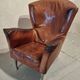 Vintage Dutch leather lounge chair, 1990s, Montis style