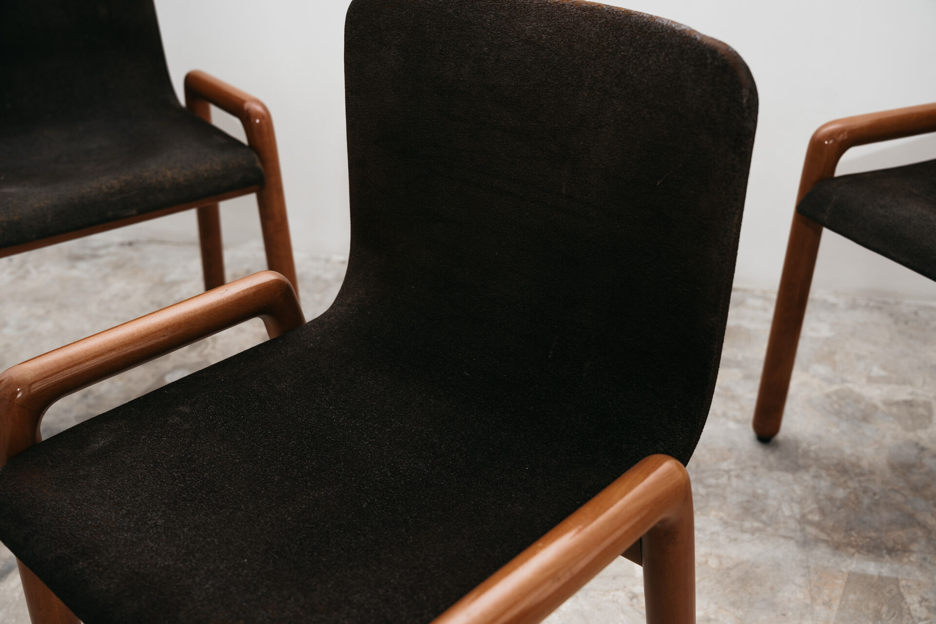 Guido Faleschini I4 Mariani 3 Sedie Mod. Dilos Design 1970’s Modern