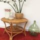 Vintage coffee table in woven rattan