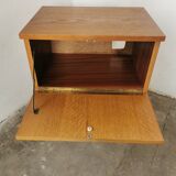 Vintage bedside table, spindle legs.