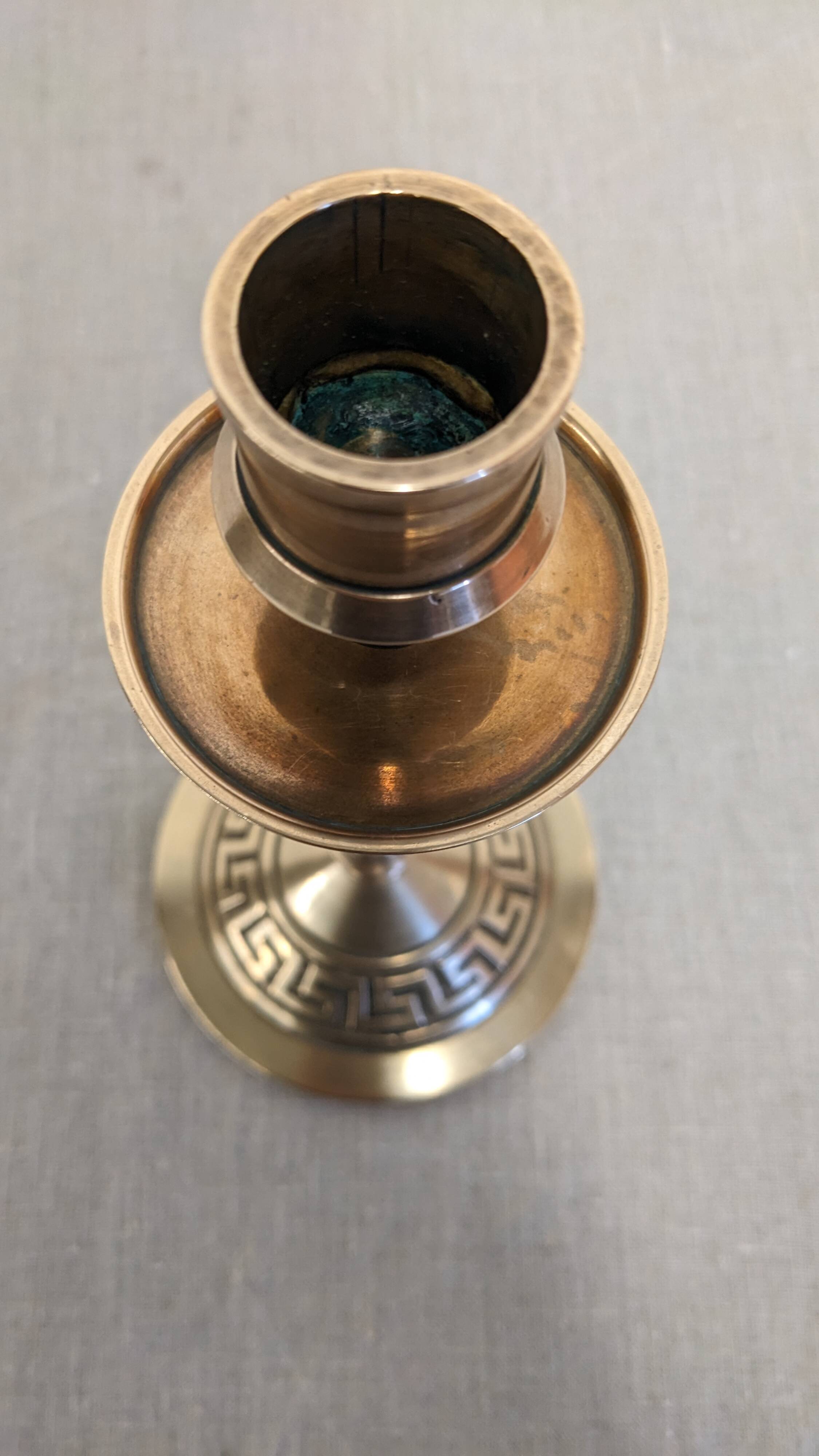Art Deco bronze candlestick, France circa 1920