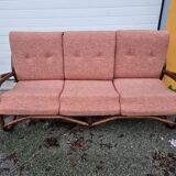 Sofa and 2 rattan armchairs from 1970