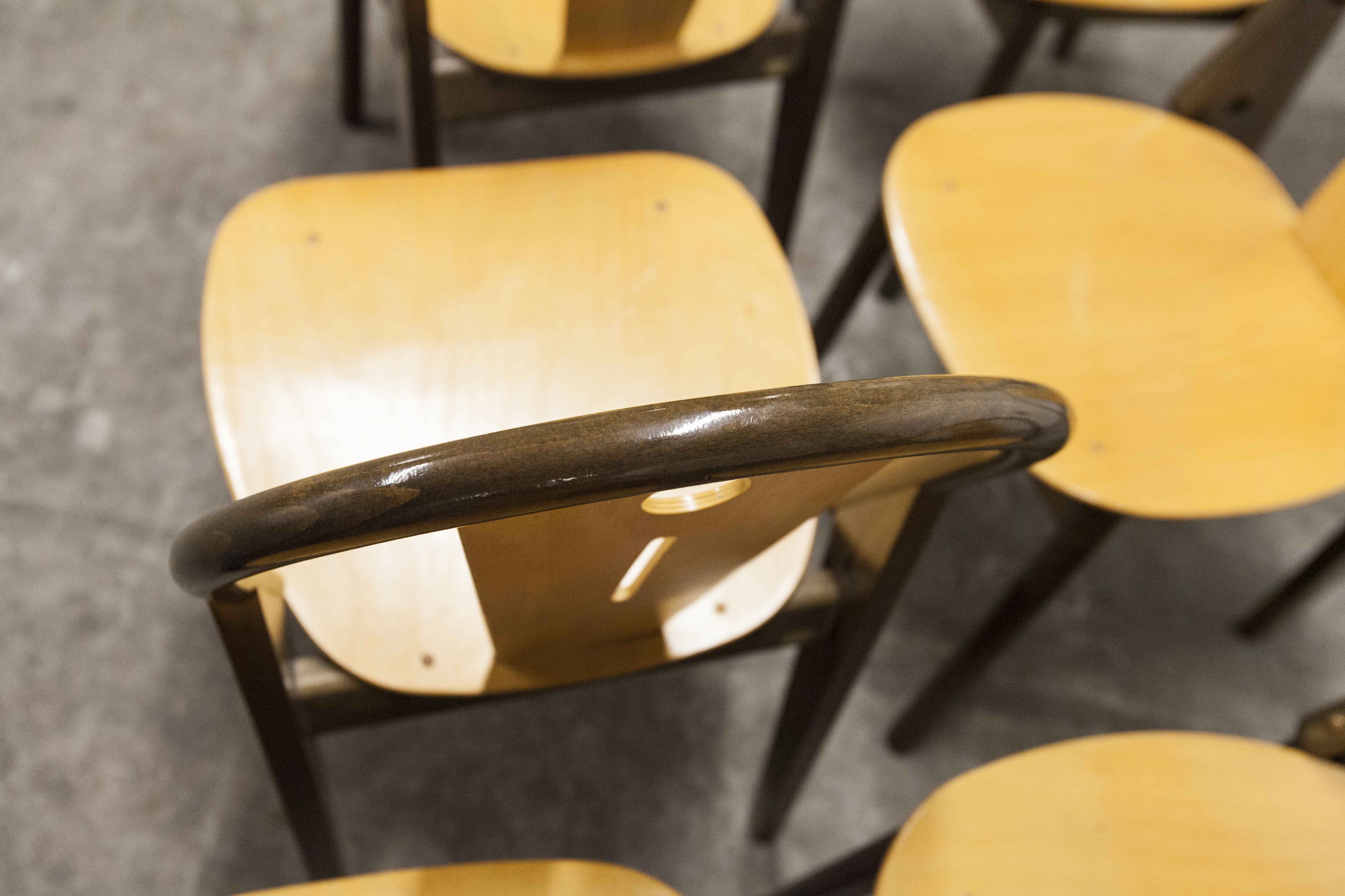 6 Baumann "transit" chairs 1990s