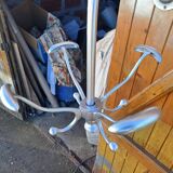 Chrome Metal Wall Coat Rack with Turnstile
