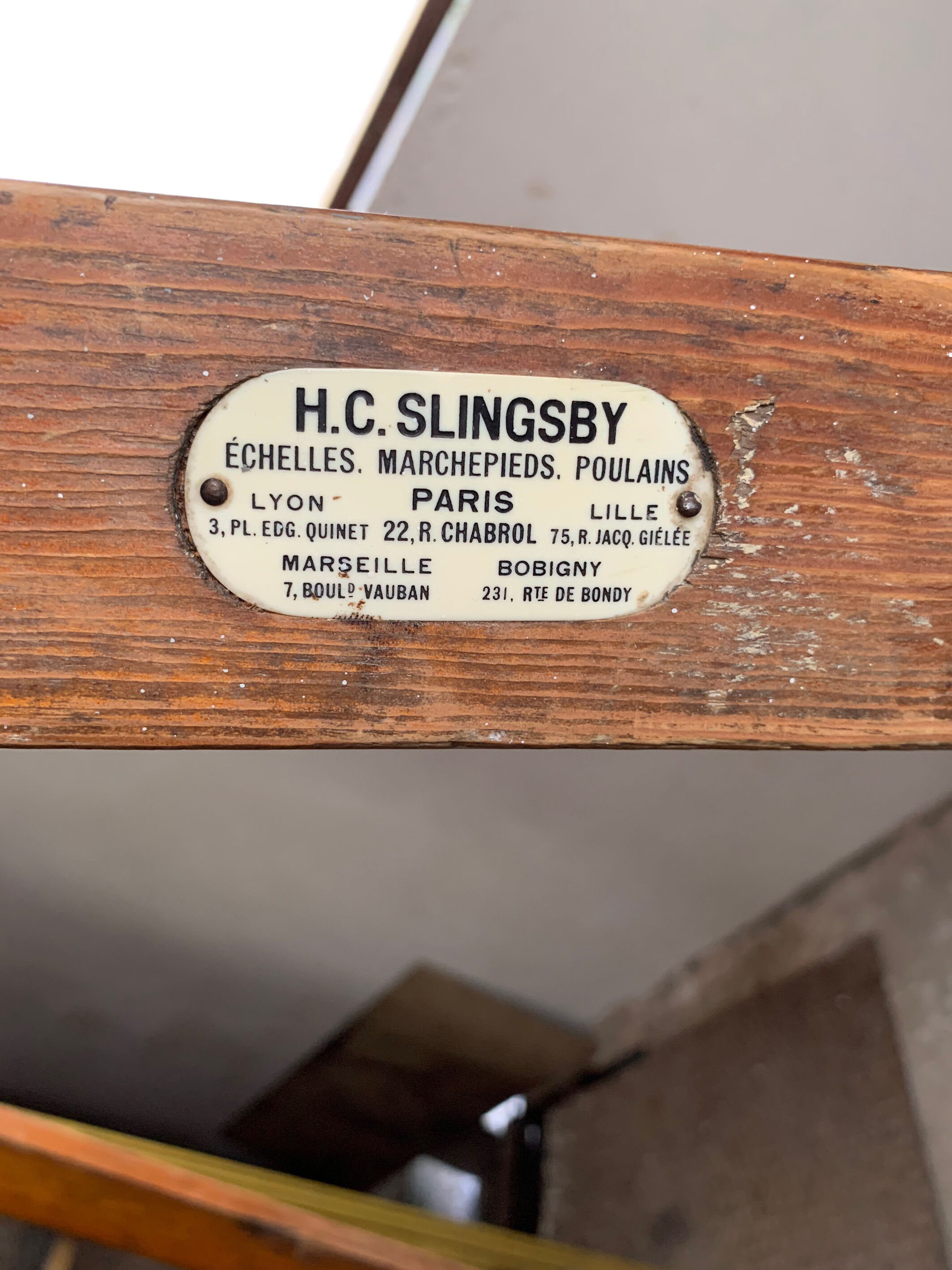 Former Slingsby wood workshop stepladder - 7 steps - english