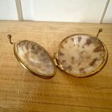Shell and brass pill box