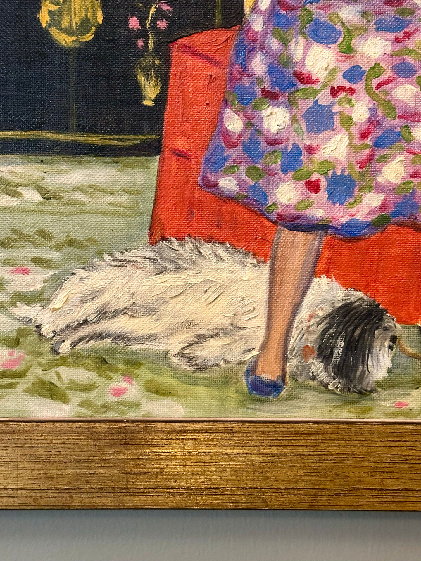 Tableau peinture naïf signé FES