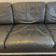 Midcentury leather and teak "Gotland" sofa, Ikea, Sweden, 1967