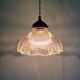 Art Deco ribbed glass suspension, Holophane, 1920-30