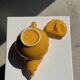 Théière éléphant vintage jaune