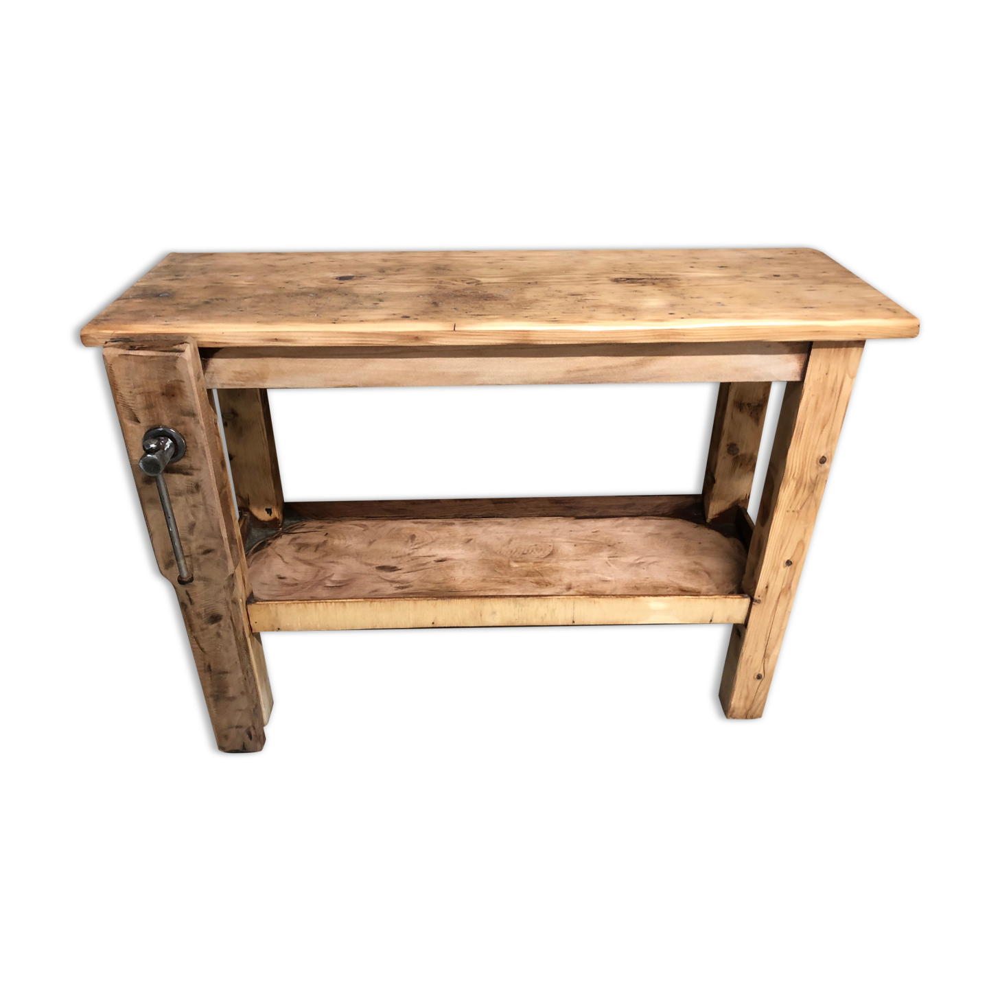 Small wooden workbench decoration