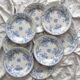 8 flat ironstone plates “Fleurette” Gien