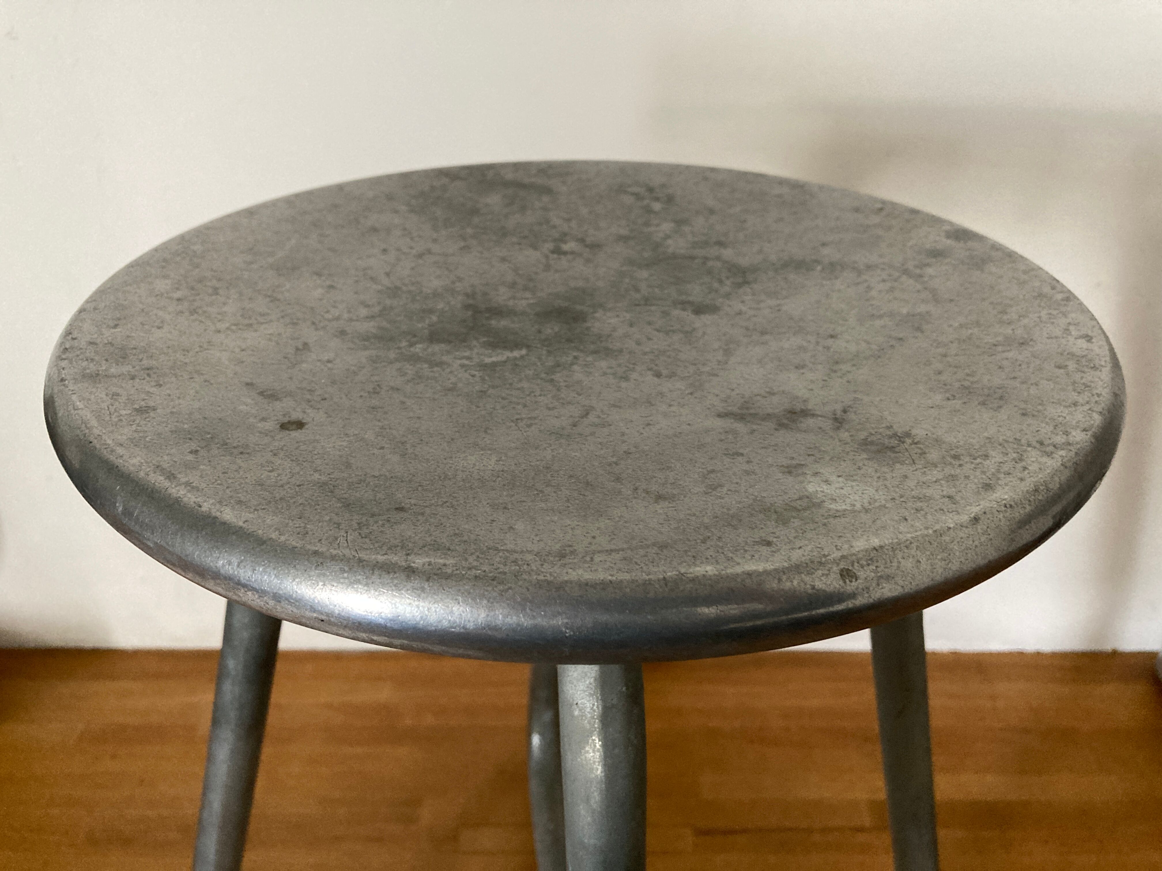 Habitat aluminium cast iron stool 1980