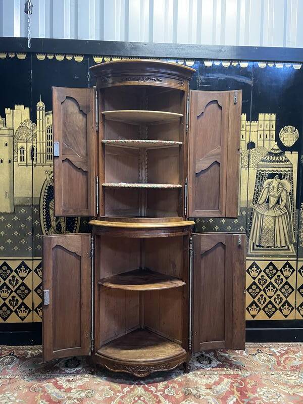 Louis XV style Provencal corner cupboard