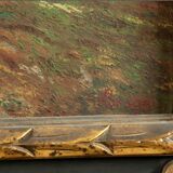 Mario Broggi.the sheep's pasture.important oil on framed wooden panel