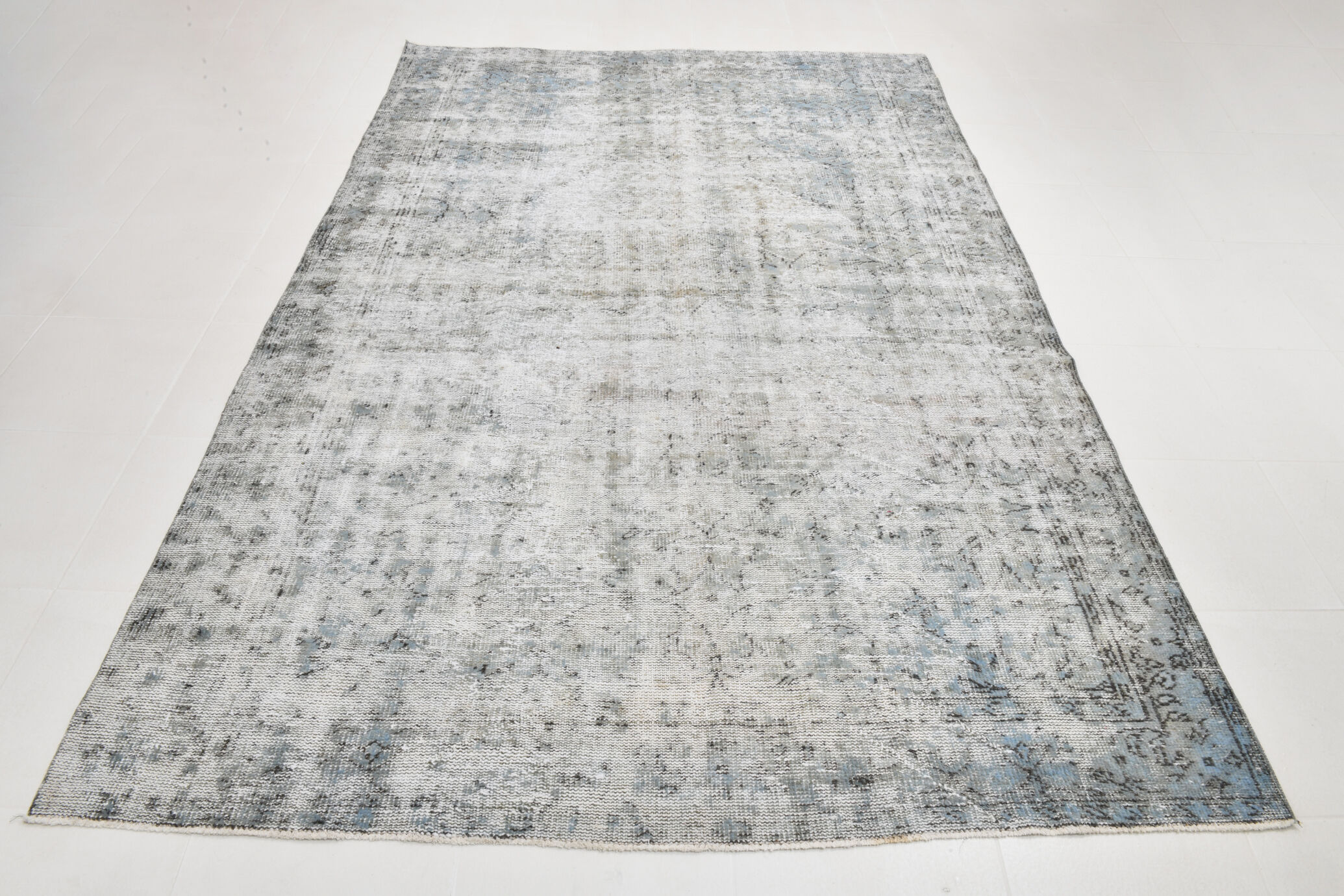 Classic gray & blue vintage rug 300x199cm