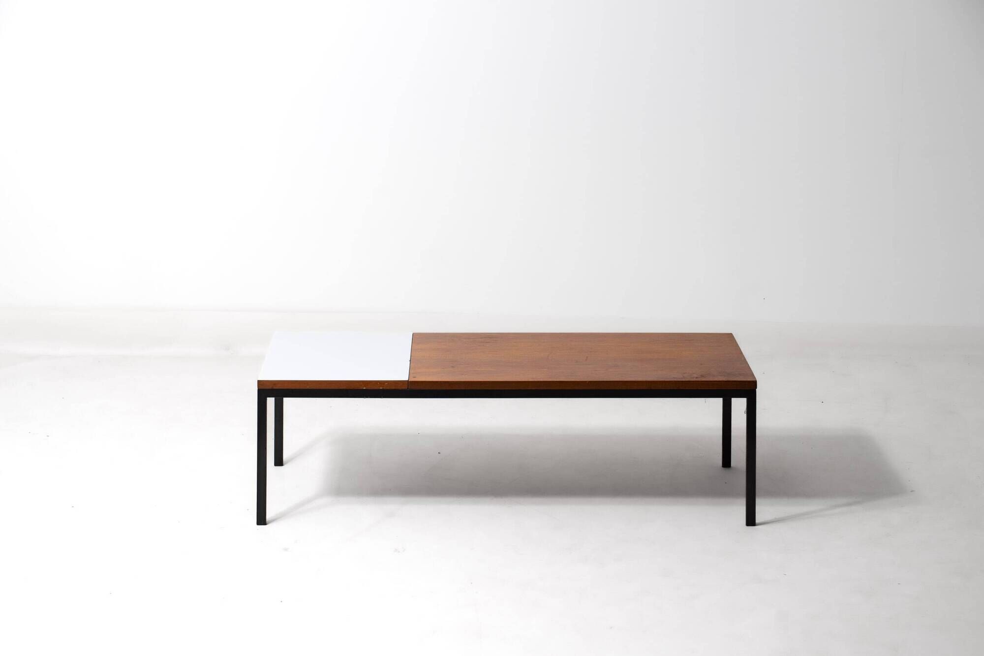 Modernist two color minimalist coffee table, 1960s