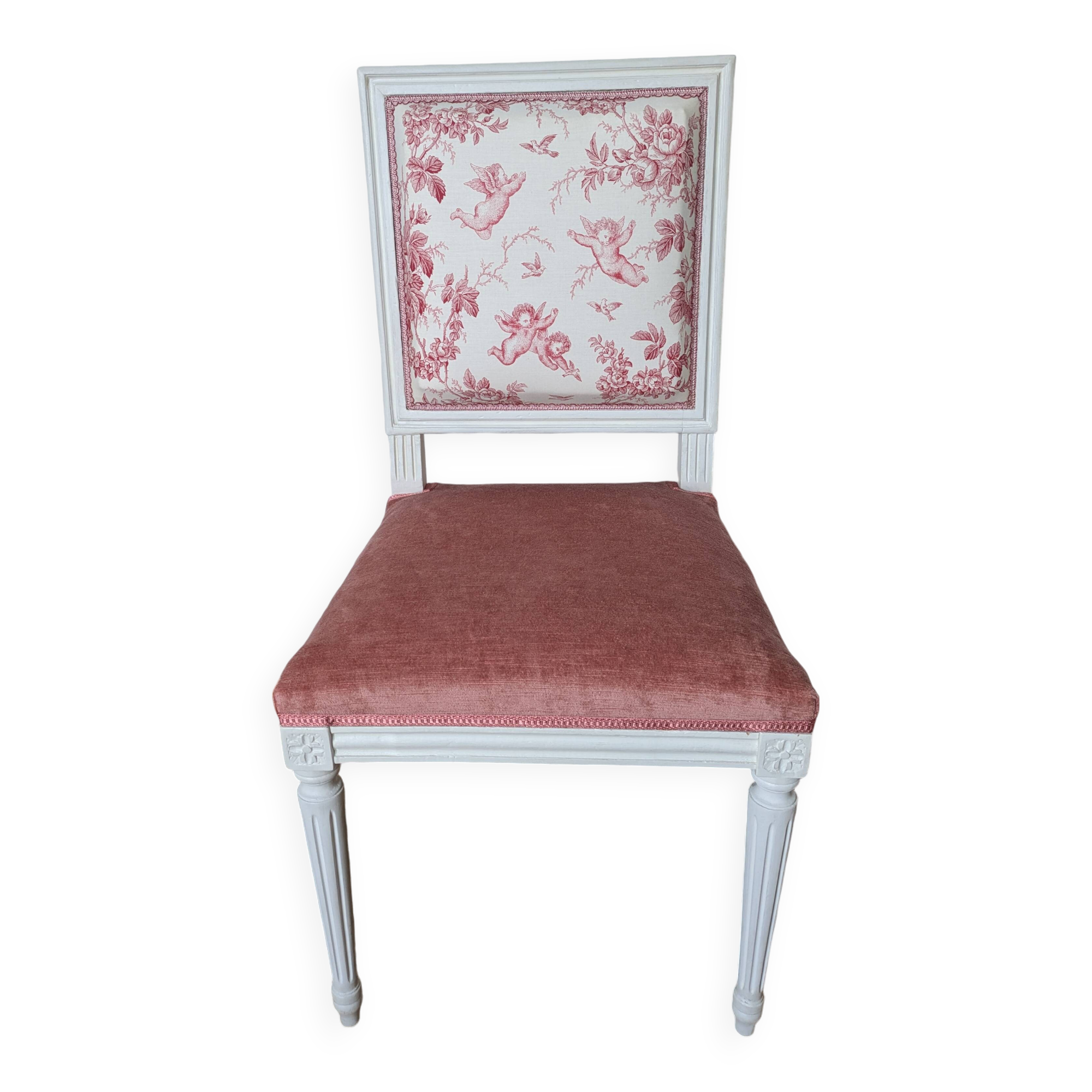 Chaise de style Louis XVI rénovée