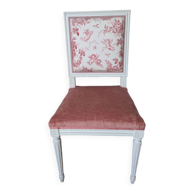Chaise de style Louis XVI rénovée