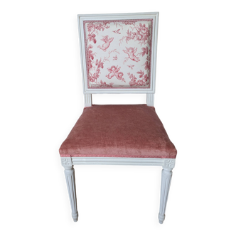 Chaise de style Louis XVI rénovée