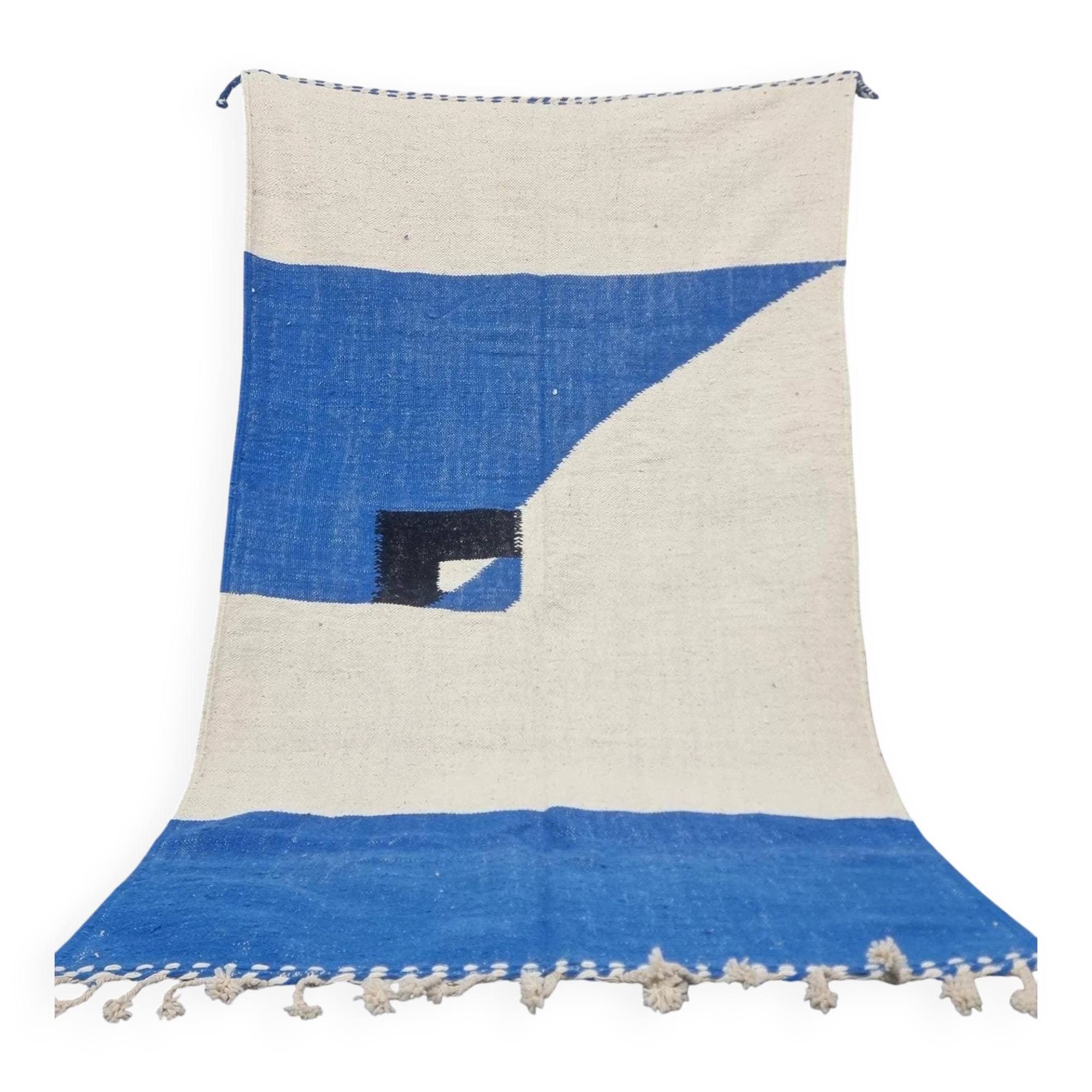 Berber carpet natural wool Morocco 3 x 2 m