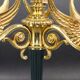 Flamboyant Pair of Candelabra/Chandeliers Solid Bronze Empire Style