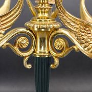 Flamboyant Pair of Candelabra/Chandeliers Solid Bronze Empire Style