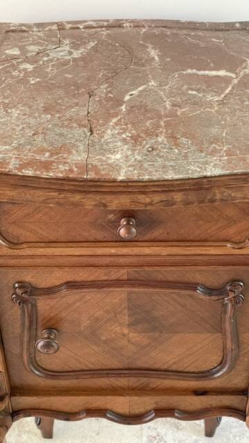 TABLE de Chevet Style Louis XV MARBRE