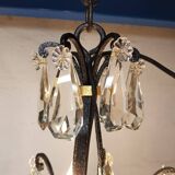 Lustre fer forgé dorure à la feuille d'or