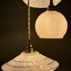 Vintage white glass triple globe suspension from Clichy and opaline.