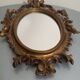 Small vintage Italian golden mirror in rococo baroque style from Italy, 1960s.