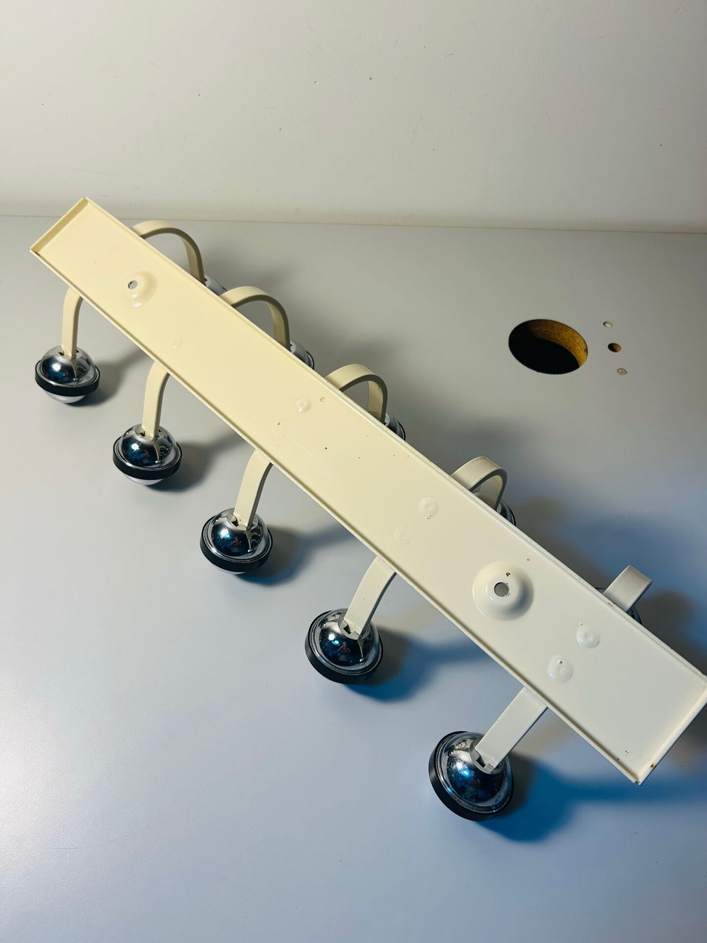 Space Age Metal Coat Rack 10 Balls Vintage 70s France