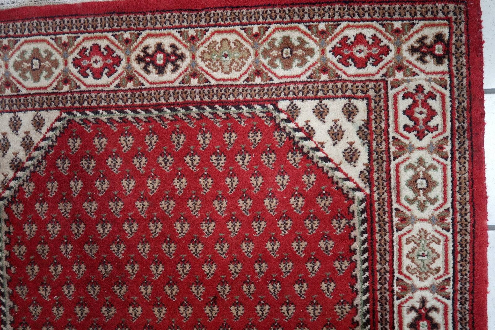 Tapis Seraband Vintage Fait Main en Laine – 92 x 161 cm- 1C941